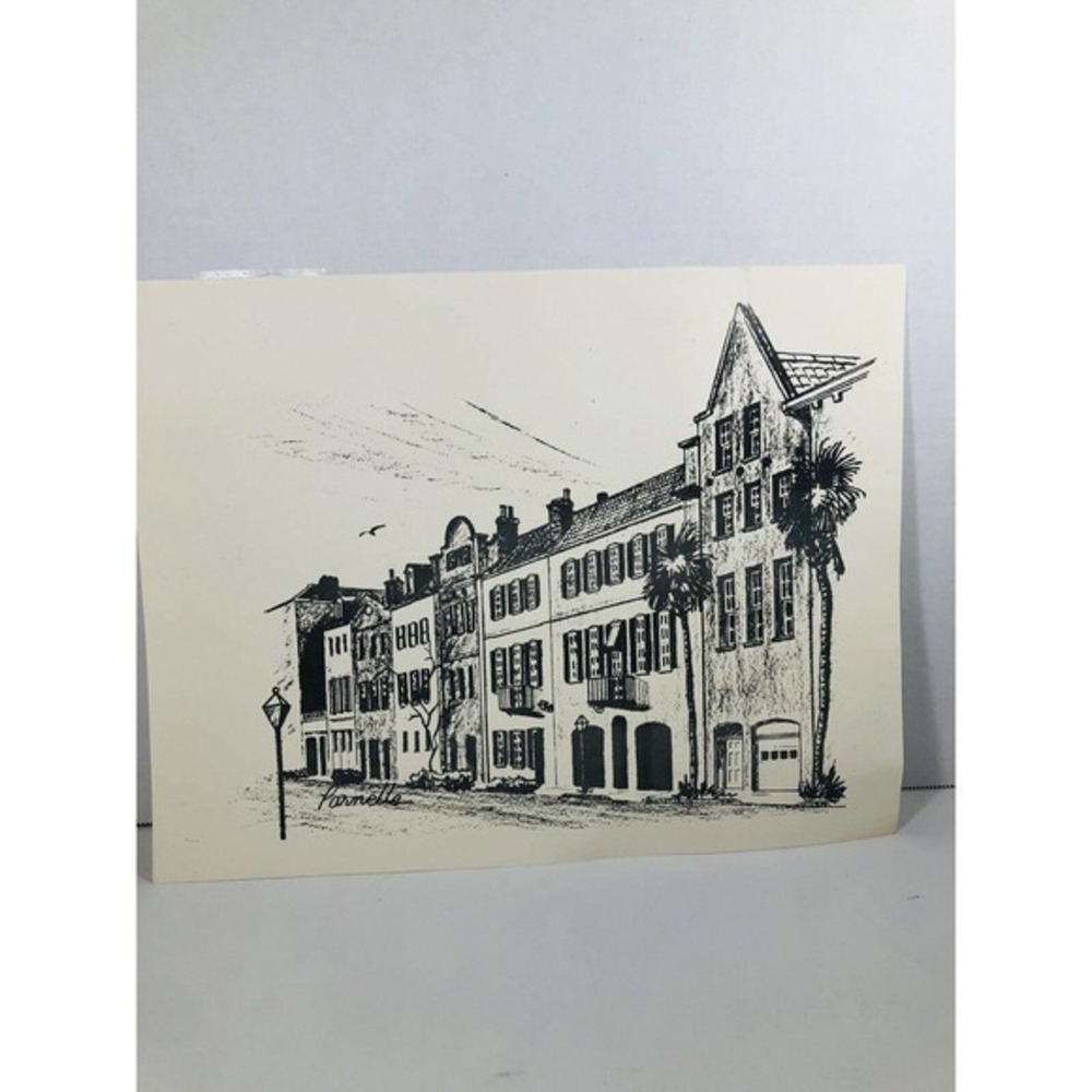 Charles Parnelle Charleston Rainbow Row Black & White